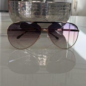 NEW Isabel Marant Gradient Aviator Sunglasses - Gold and Purple